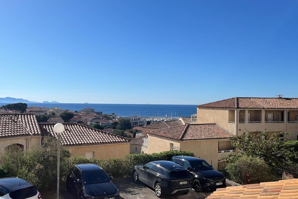 Studio Vue Mer Avec Piscine Et Terrain De Tennis Sausset-les-Pins Dış mekan fotoğraf